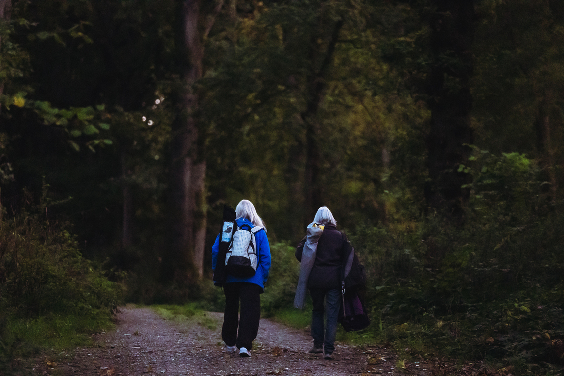 mature women in woods