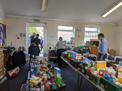 Food bank in action