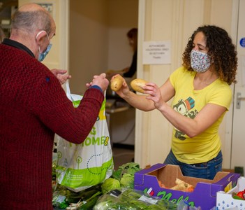 Guests come every Tuesday as much for social support as food needs