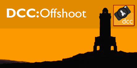 Offshoot Logo (silhouetted Darwen Tower with DCC:Offshoot text)