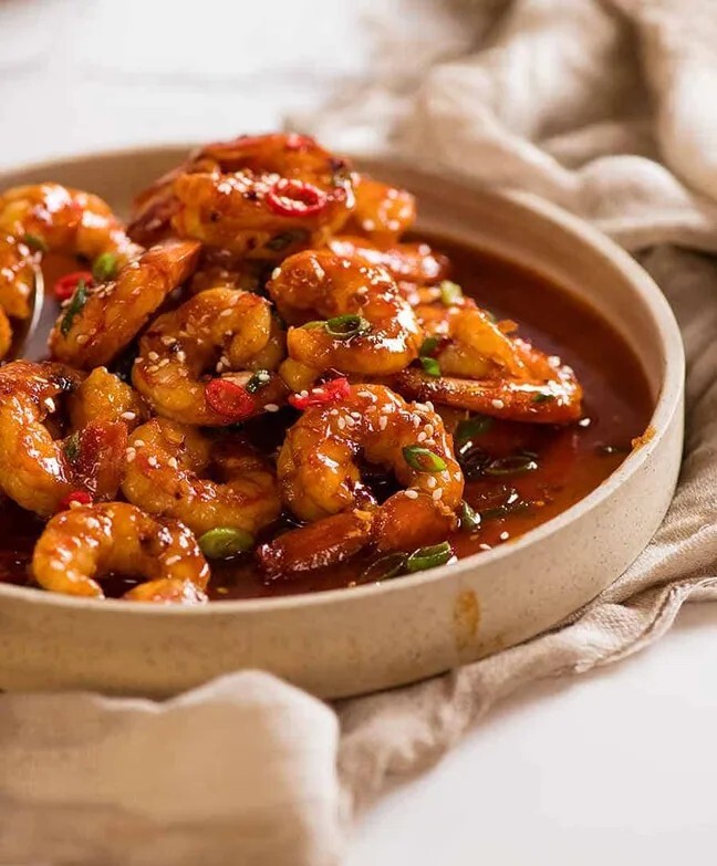 King Prawns in Chilli Jam Sauce