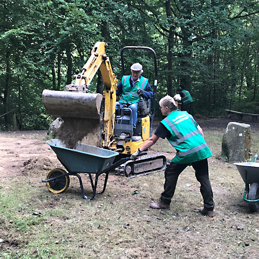 Removing topsoil to create conditions for meadow plants