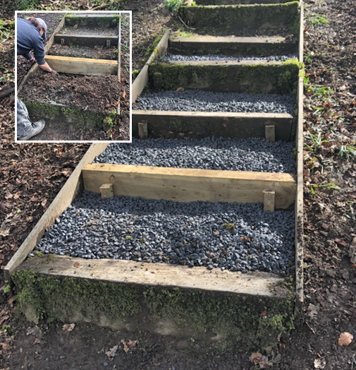 Steps being repaired
