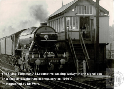 Flying Scotsman at Welwyn North, 1960s