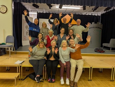 Group photo of the cast and the crew for this production.