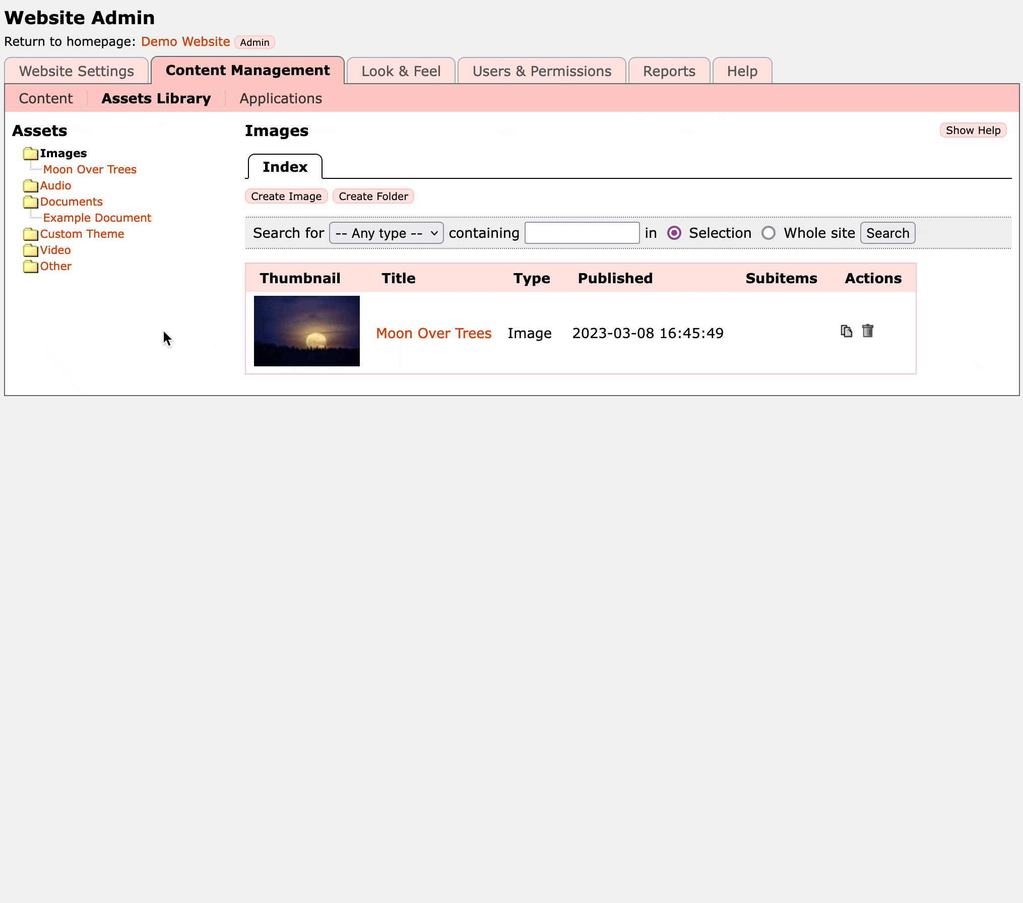 Asset Folders Animation