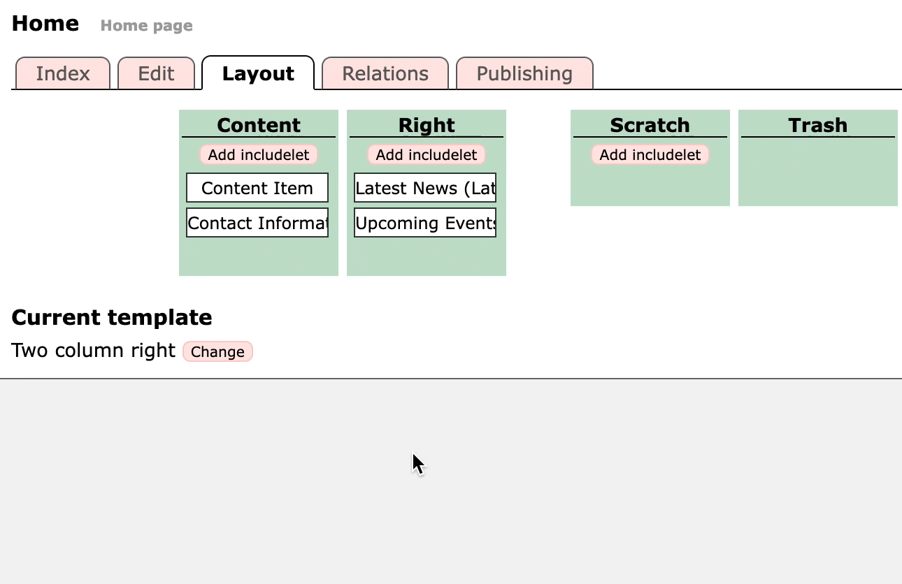 Layout Change Template Animation