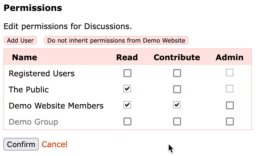 Permissions Inherited Animation
