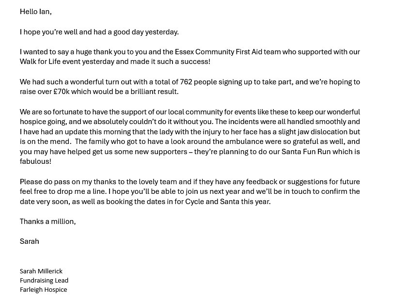 Farleigh Walk for Life