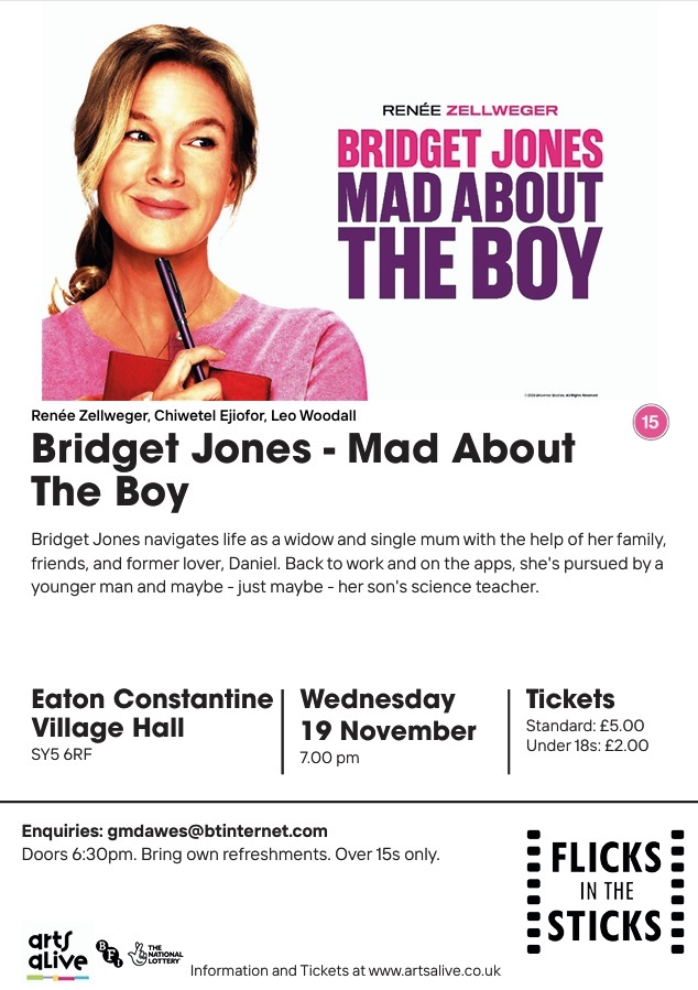 Poster for Bridget Jones film show 