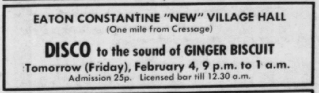 First event at new village hall