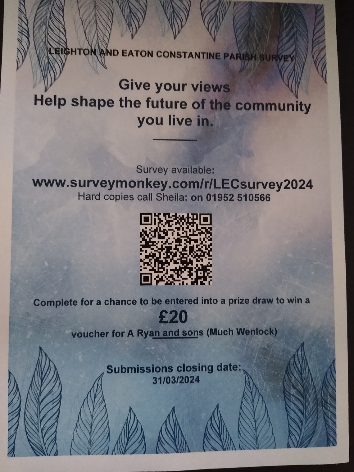 Parish Survey flyer