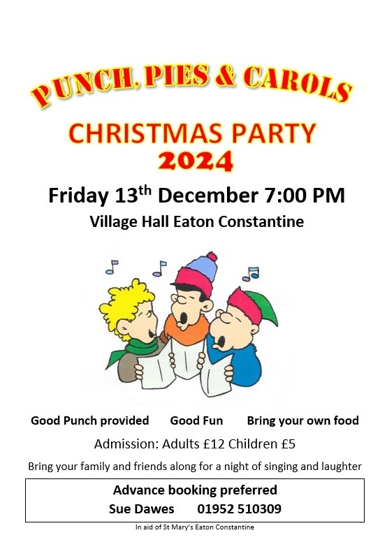 Punch Pies and Carols event Poster