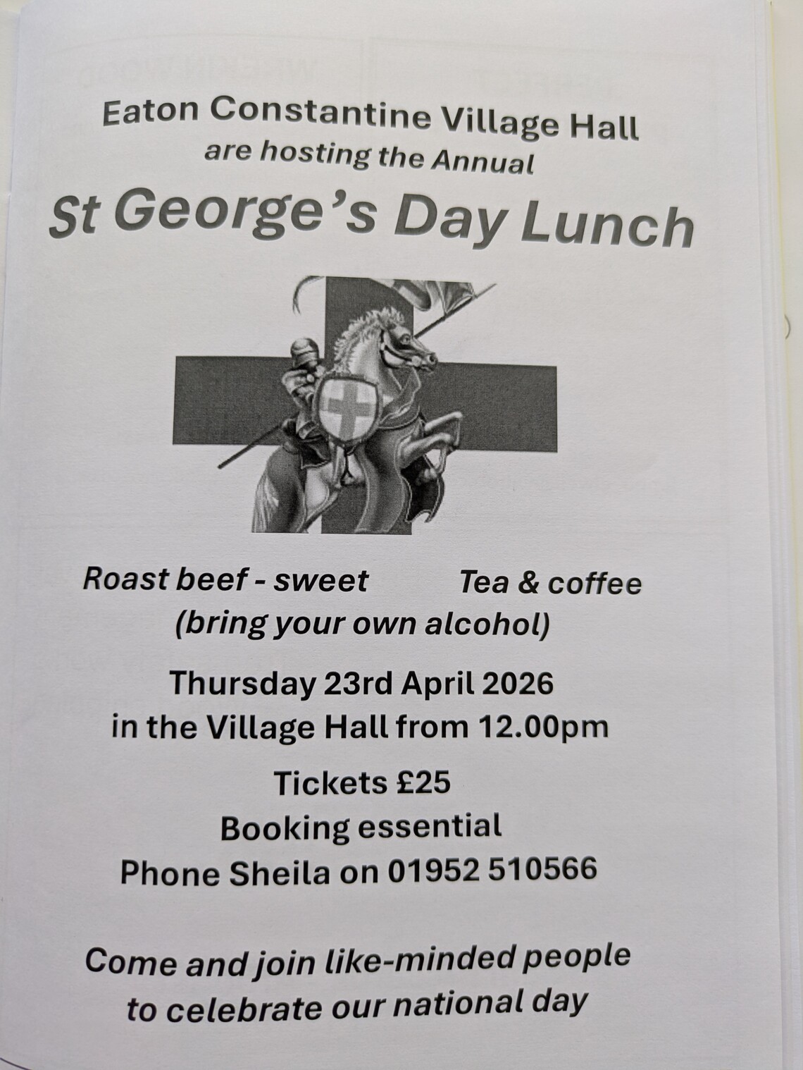 st Georges day poster
