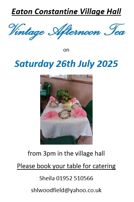 Flyer for Vintage Tea