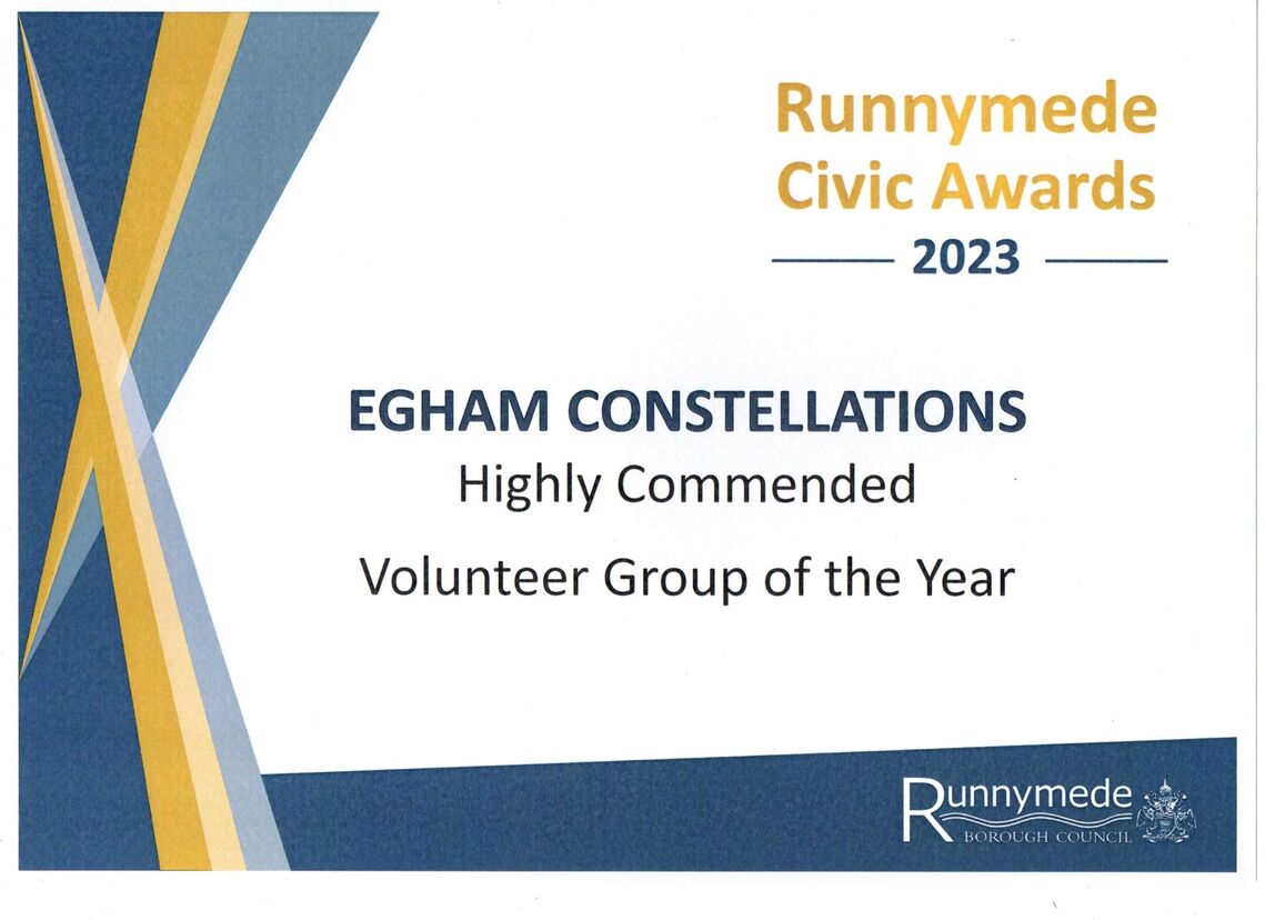 Runnymede Civic Awards 2023 - Volunteers Highly Commended
