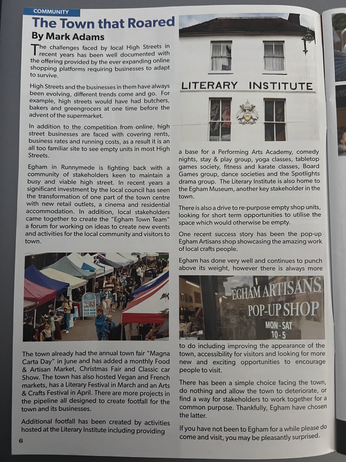 article about Egham 2024