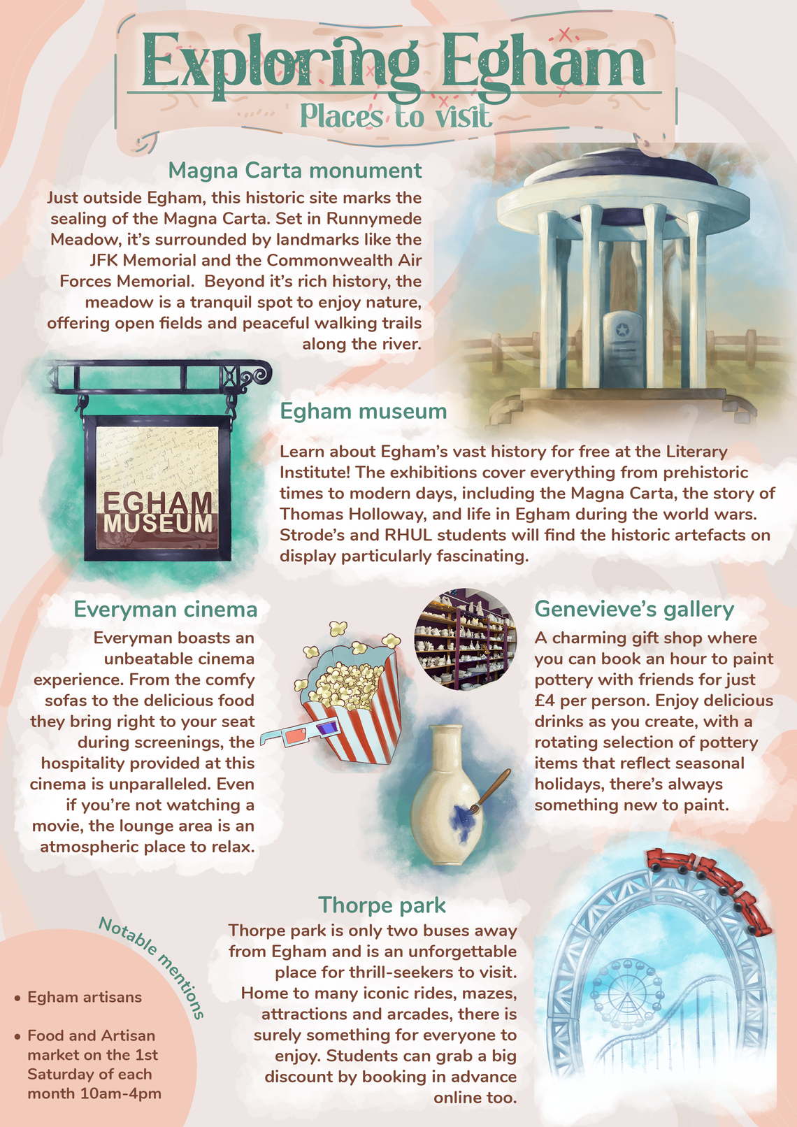 Poster describing things to do in Egham