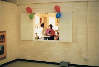The Bar seen through the Kitchen Hatch