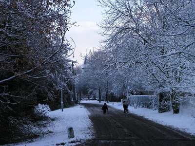 Village Hall Chase in the Snow - December 2009