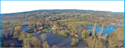 Bridge Field & The Mill flooded in  Winter 2013/14