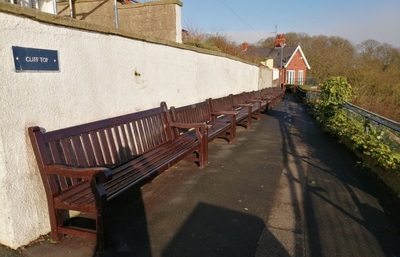 Cliff Top (end off Queen Street) where the old Coast Guard Station was