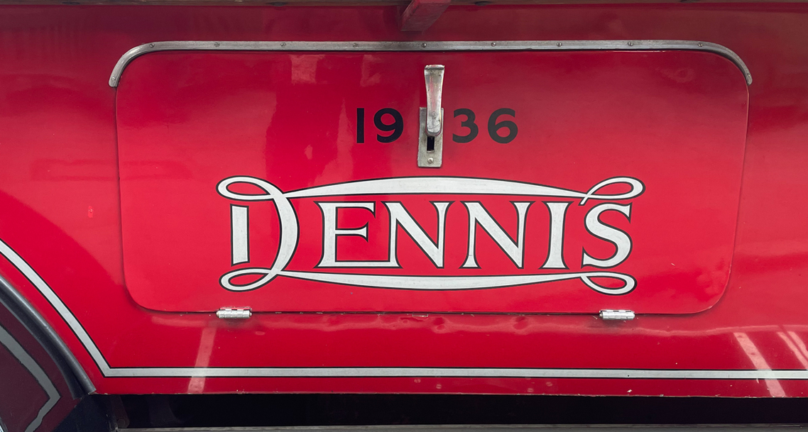 Dennis Brothers logo on fire engine