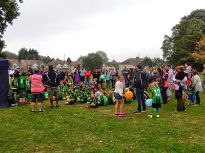 Football tournament prize giving