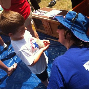 The small animal petting zoo was popular!