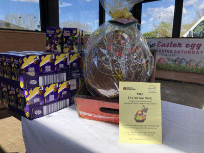 Free eggs and a luxury egg for the raffle