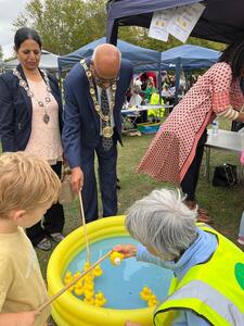 Mayor and Mayoress with Hook a Duck