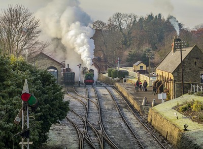 Beamish railway at Christmas