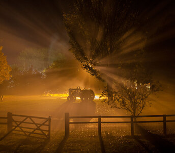 Tractor In the Mist