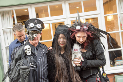 Family of Goths with a normal person
