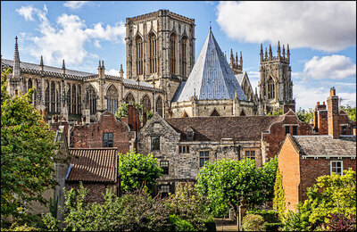 March - York Minster from the Bar Walls by Glynnis Frith