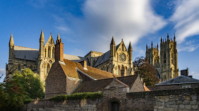 Beverley Minster in the evening sunlight.