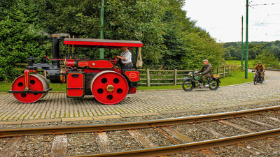 Traction engine and motorcycles