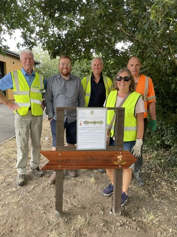 Installing the Nature Trail Signage.