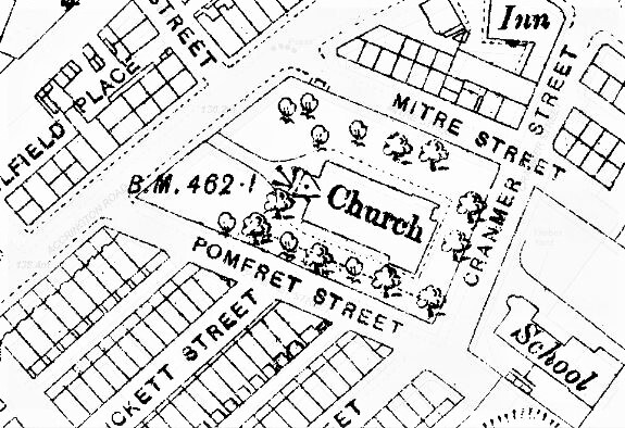 1890 OS Map of Holy Trinity Church