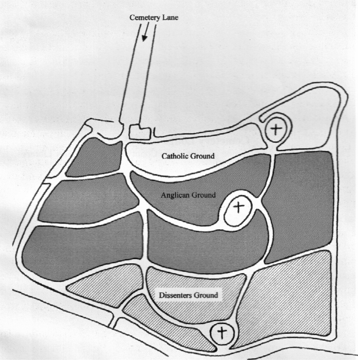 Burnley Cemetery Layout 1856