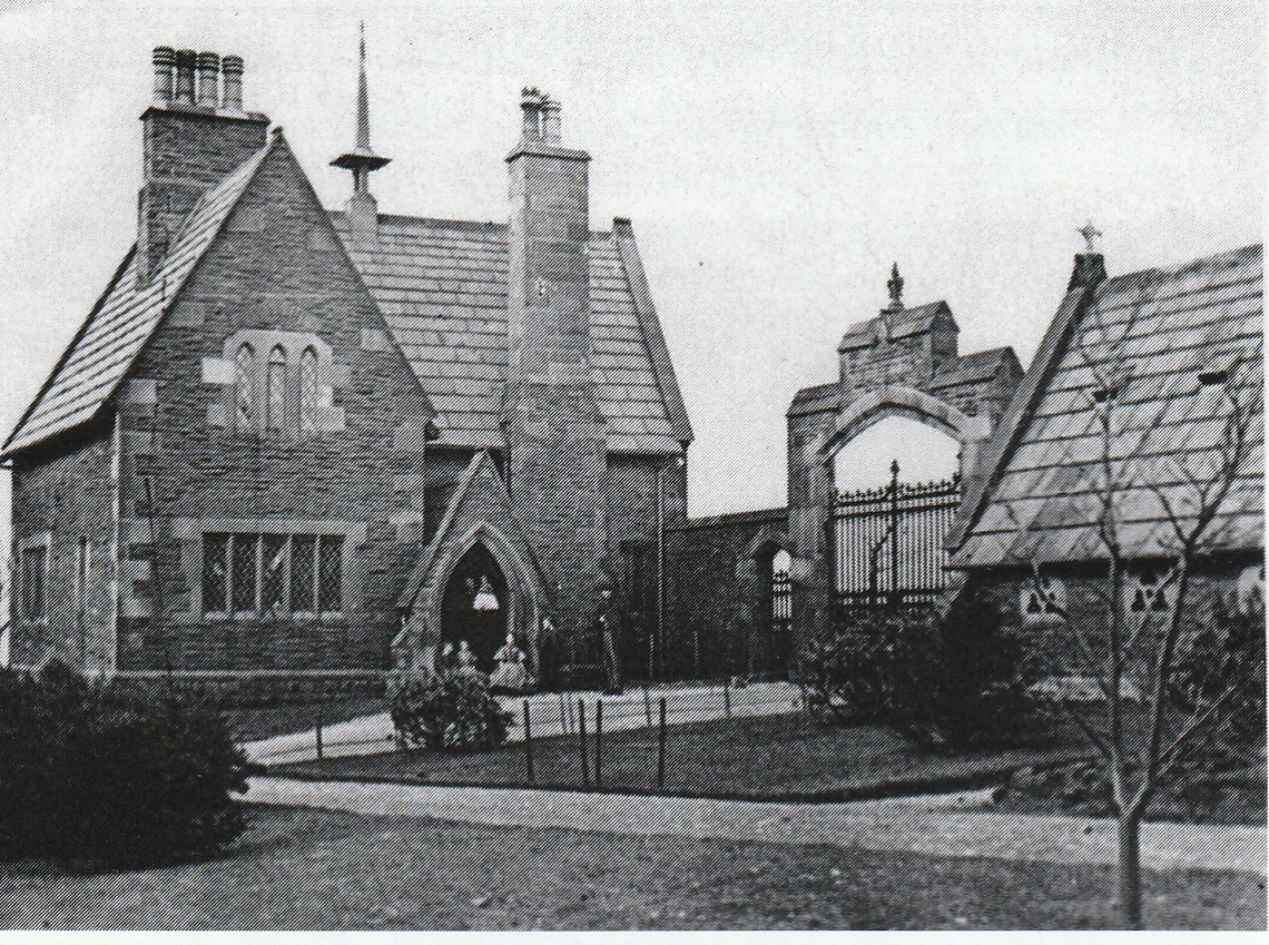 Cemetery Lodge and entrance arch 1901