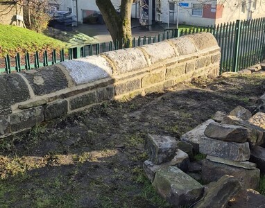 TASK1 – Repairs to the top of the wall completed 