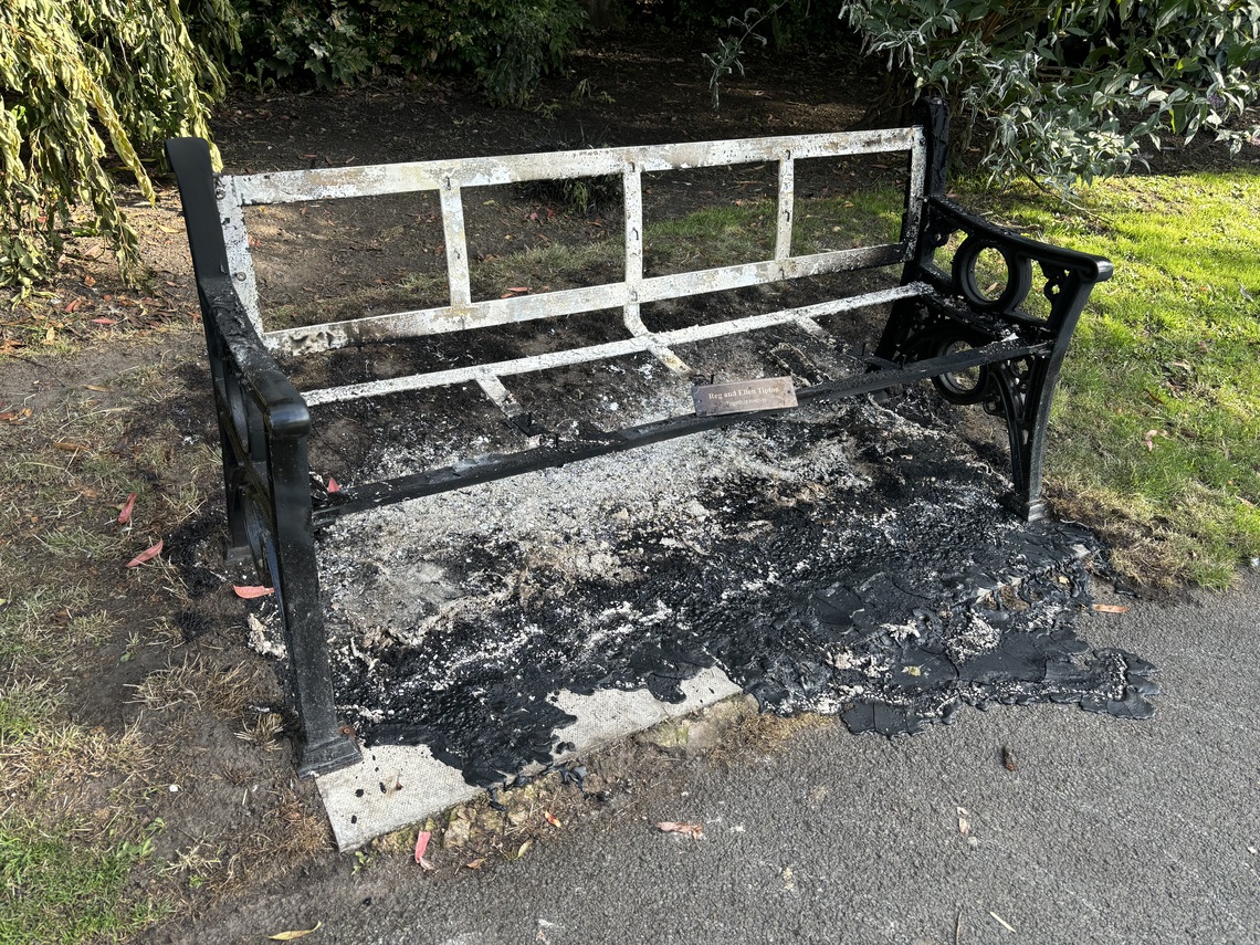 burnt bench