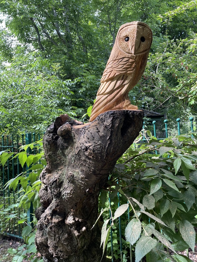 Tree Carving Small Owl