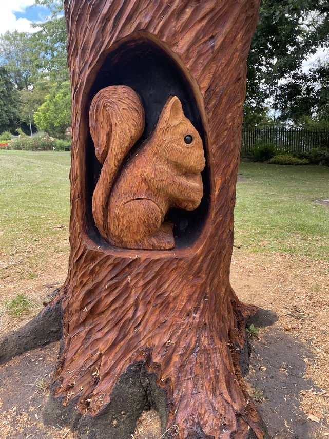 Tree Sculpture Squirrel