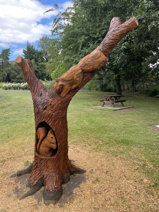 Squirrel Tree Carving 1