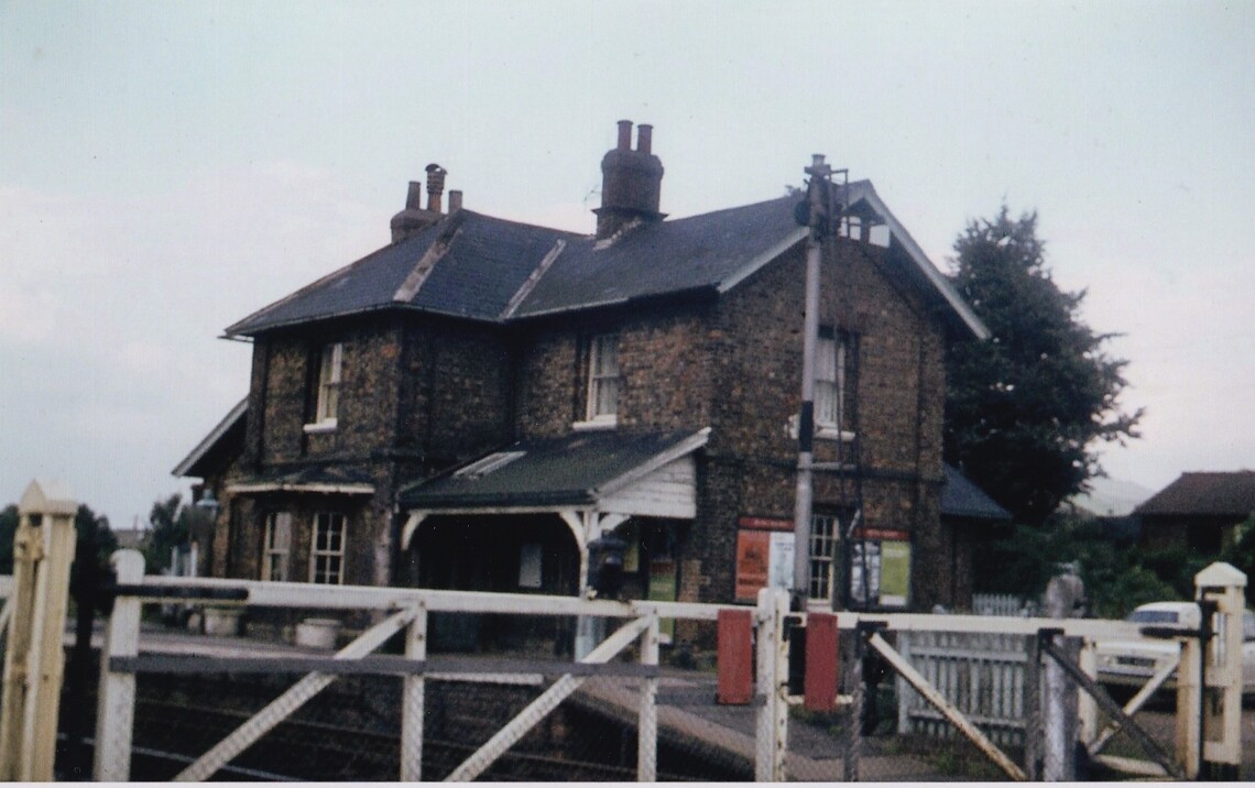 1968 view from the level crossing to the Station House at Hunmanby