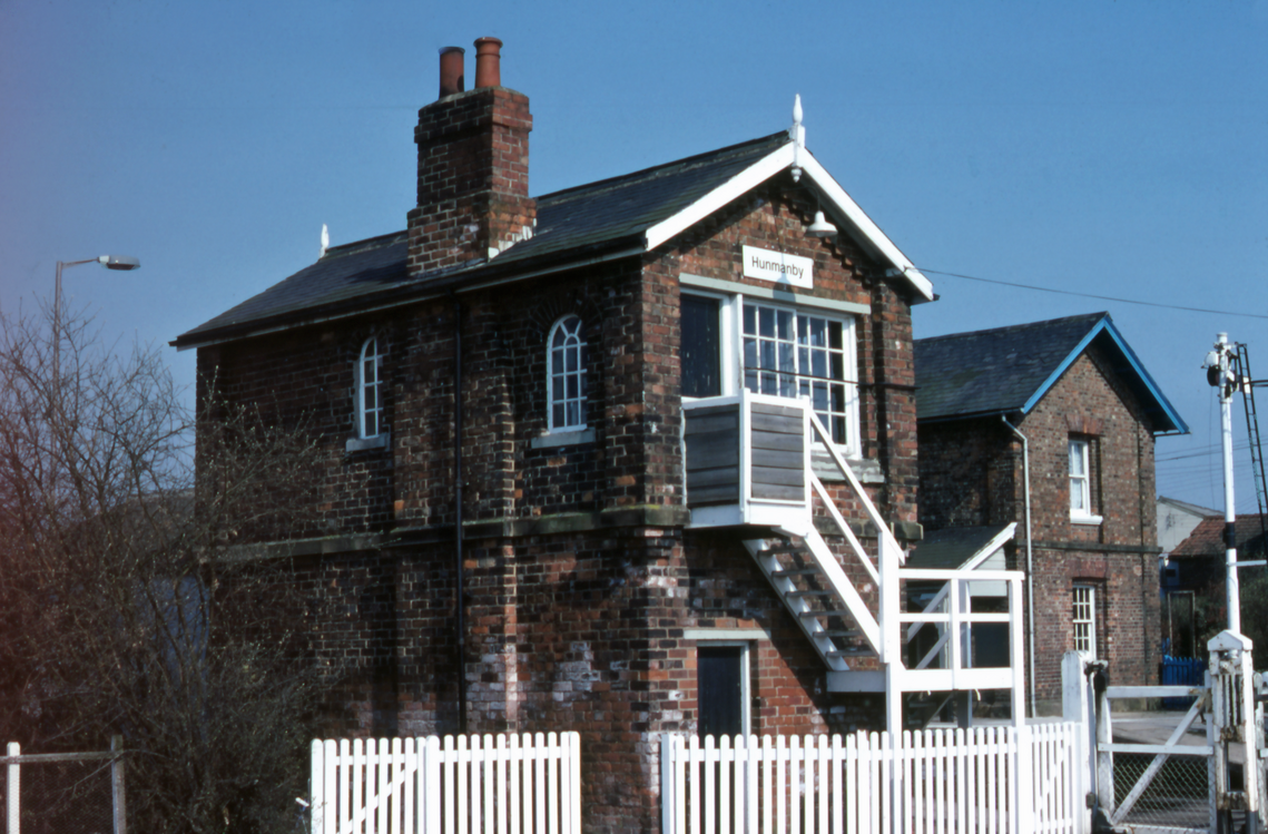 Hunmanby Railway Station Signal Box in 1980