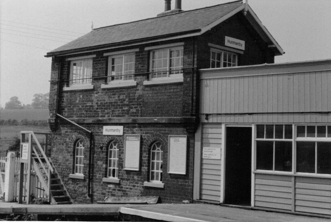 1985 View of Hunmanby Signal Box from the up platform