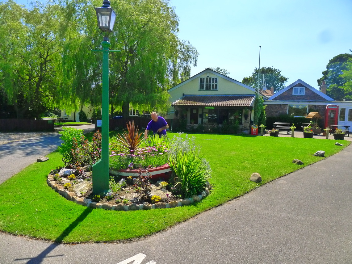The entrance to Orchard Farm Holiday Village